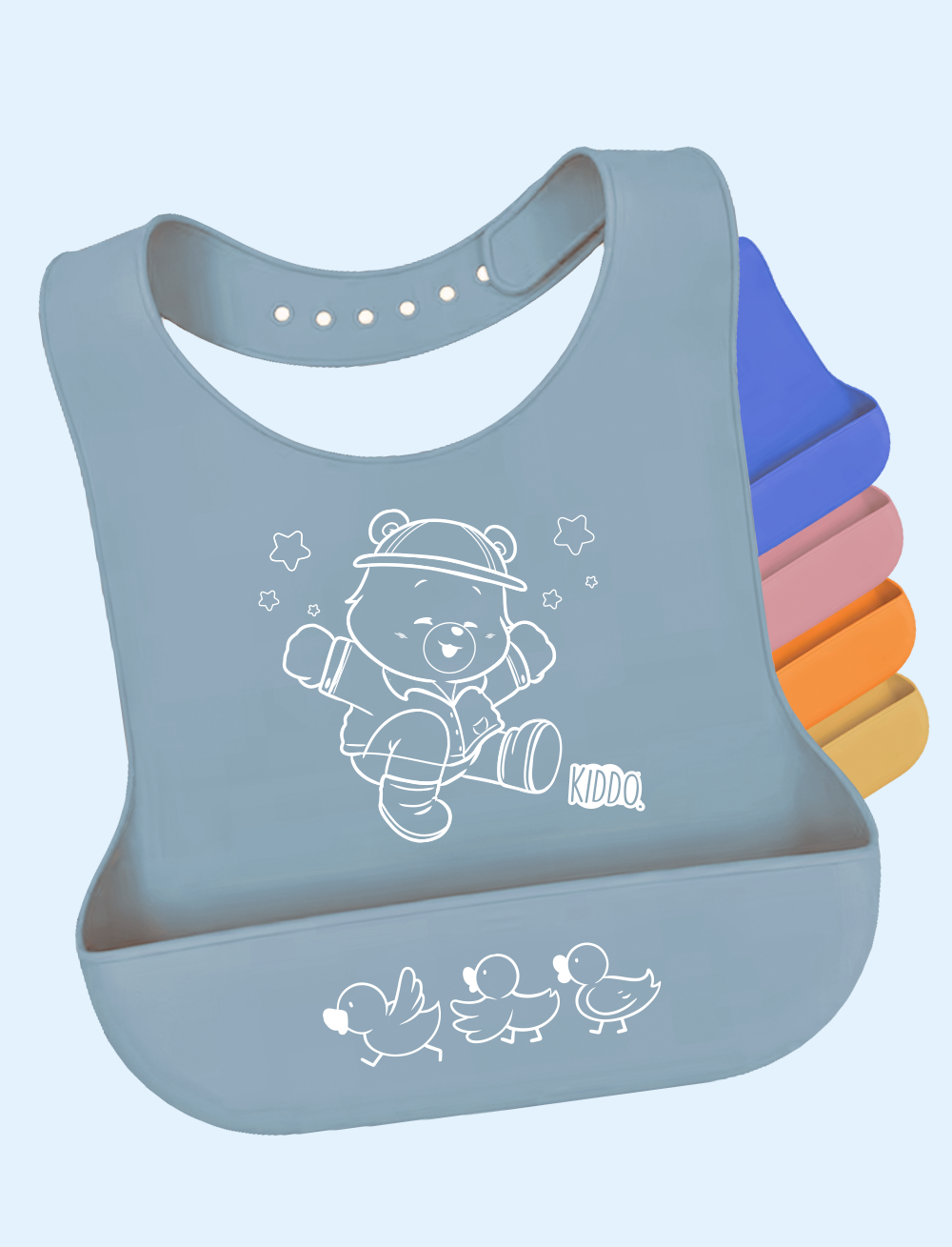 Kiddo Teddy Adult Silicone Bib