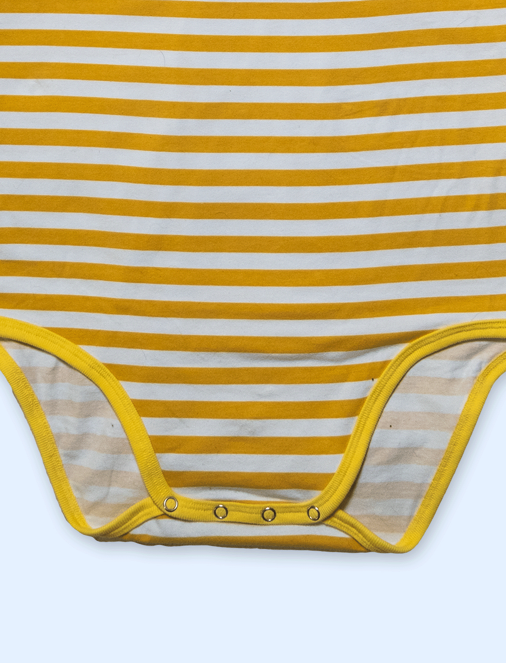 White and Yellow Stripes Onesie