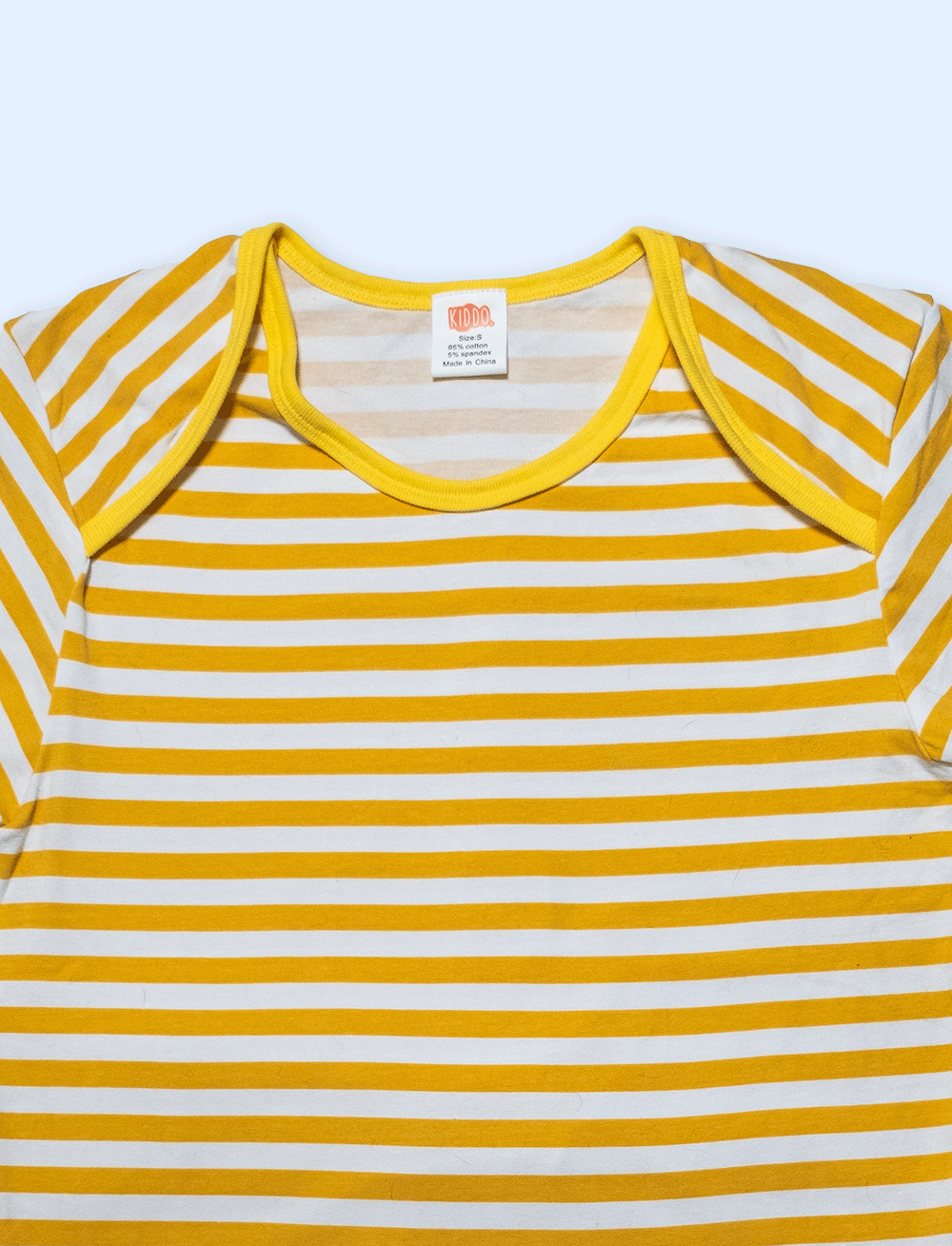 White and Yellow Stripes Onesie